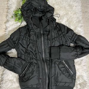 💫Faux fur lined black like puffer jacket